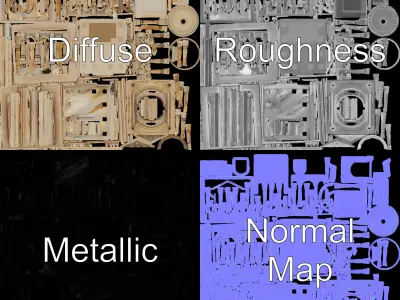 Classical Temple Architecture Model Pack Low-poly 3D model