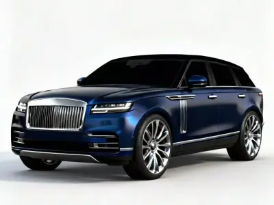 Royal Blue Ultra-Luxury SUV 3D Model Low-poly 3D model