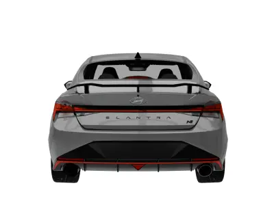 Hyundai Elantra N 2022 Low-poly 3D model