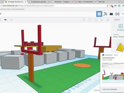 De shool Low-poly 3D model