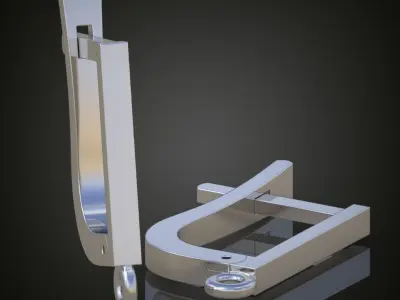 Earring 3D model 3D printable model 0146 Free 3D print model
