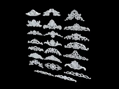 Classic Decorate plaster ornament 3d model 3D model
