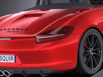 Porsche Boxster GTS 2017 VRAY 3D model