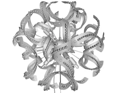 Fritz Light Sputnik Sphere Chandelier 3D model