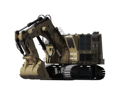 Crawler excavator 3D model