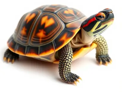 RedEared Slider Turtle Detailed Model Pack Low-poly 3D model