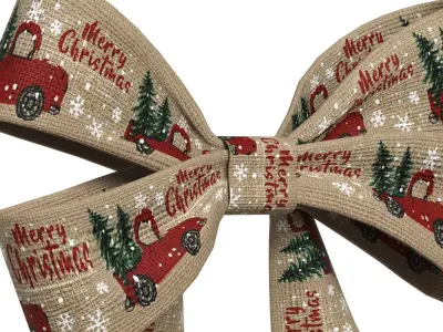 Christmas Bow Ribbon 86 Low-poly 3D model