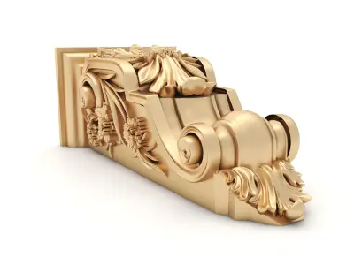 Corbel 2 ornate gold 3D model