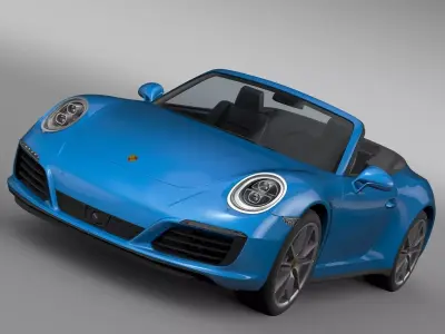 Porsche 911 Carrera 4 Cabriolet 991 2016  3D model
