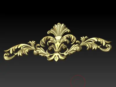 Classic frame of luxurious gold interior inlaid gold leaf  3D model