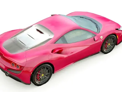 Ferrari F8 Tributo 2021 lowpoly Low-poly 3D model