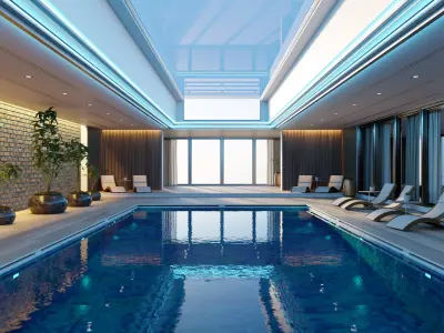 Ultramodern Luxury Swimming Pool 3D model - blend fbx obj 3D model