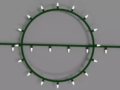 String lights decoration  Low-poly 3D model