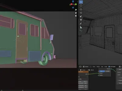 Tiny school rv bus 3D model