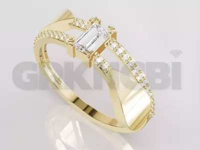 Jewelry Diamond Ring Model RG109 Free 3D print model