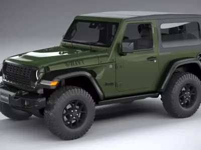 Jeep Wrangler Willys 2024 3D model