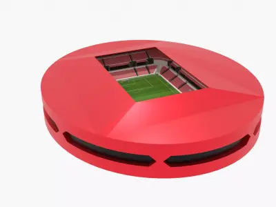 Football Stadium Low-poly 3D model 23