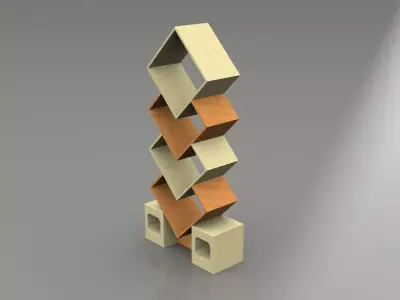 Bookcase  bookshelves Free 3D model