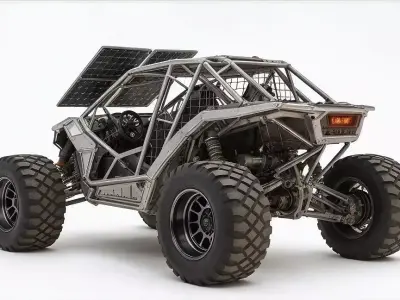 Road Buggy Low-poly 3D model