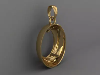 Turquoise Gem Pendant 3D Jewelry Model 3D print model