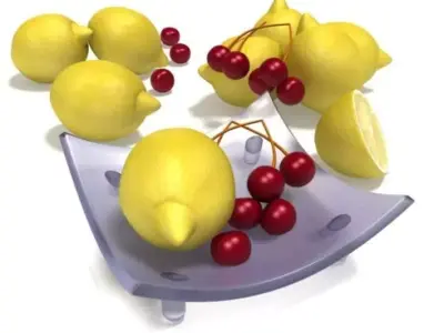 Glass Fruit Or Vegetable Plate 3D model