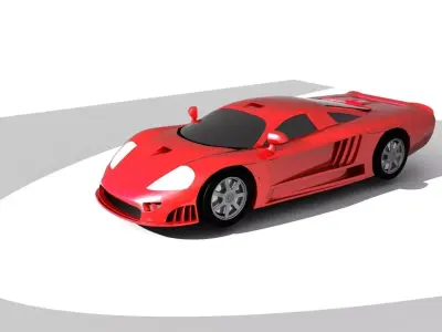 Sport Car Low-poly 3D model