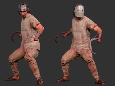 Psycho01 psycho - unreal engine Low-poly 3D model