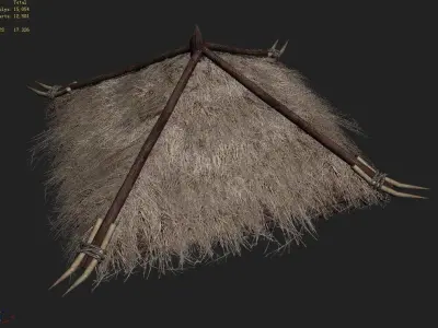 Game Building - Decoration - Roof 01 3D model