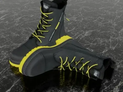 GREYDER 3D BOOTS - GR 956 - HIGH  Low-poly 3D model