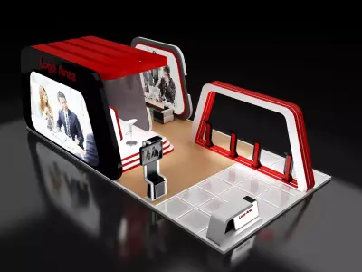 Booth Exhibition Stand a119a 3D model