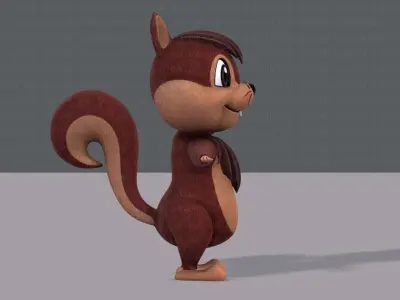 Squirrel V02 Low-poly 3D model