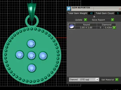 Gold Medallion Pendant 3D print model