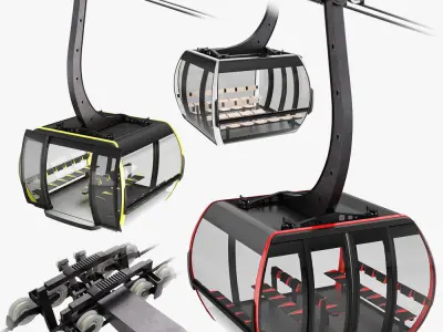 Cableway 3S Cabin CWA ATRIA 3D model