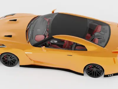 Customizable sport car 3D model