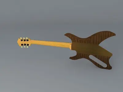 Late 1970s B C Rich Bich Model guitar Free 3D model