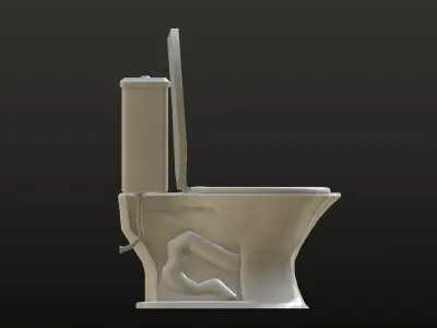 Toilet - Low poly - Game Ready Low-poly 3D model