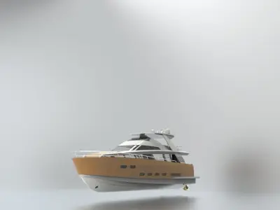 luxury Yacht  Low-poly 3D model