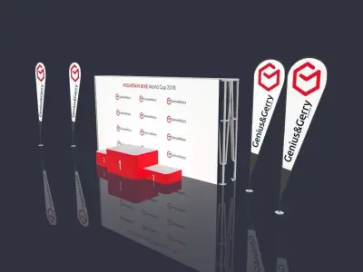 Simple Sport Podium 3D model