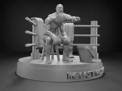 The Last Round  Multi-Part 3D Printable Boxing Diorama 3D print model