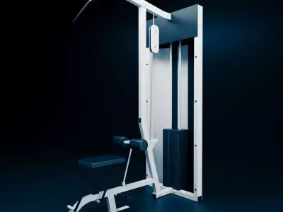 LIFE FITNESS PULLDOWN 3D model