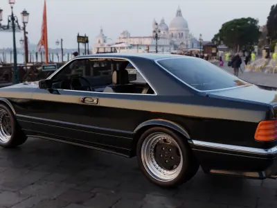 Mercedes 560 Sec  Low-poly 3D model