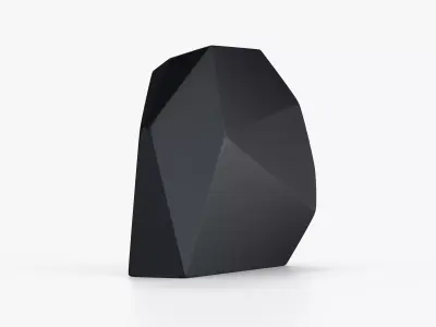 Black Vase Origami Small Low-poly 3D model