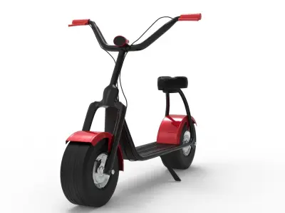 ELECTRIC SCOOTER-RED 3D model