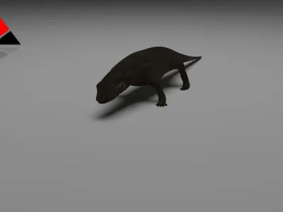 Low Poly Komodo Dragon Low-poly 3D model