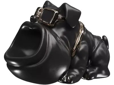 Bulldog Statue Low-poly 3D model