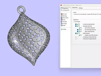 Earrings and necklace set 3D print model