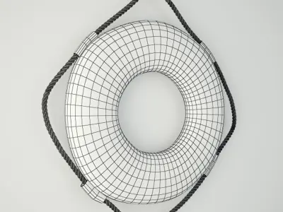 Vintage Life Preserver 3D model