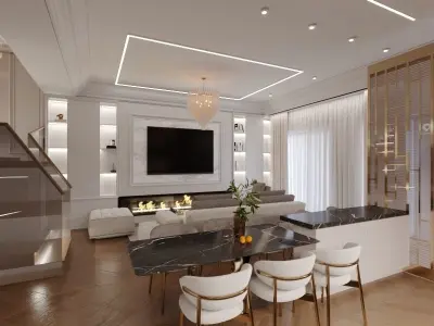 Living room design 3dmax 3D model