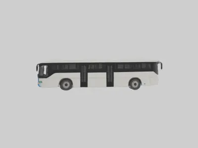 Articulated Bus Model 1 Low-poly 3D model