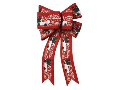 Christmas Bow Ribbon 16 Low-poly 3D model